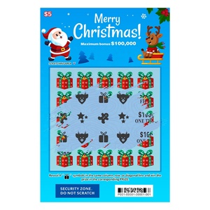 Christmas Lottery <b>Ticket</b> Digital Printing Custom Paper Material and Size Options Safety Data Generation Winning - Product Image 5