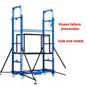 Electric 2-8M 500KG Remote Control Mobile Construction Ladder Lift Platform Scaffolding Folding Ladder