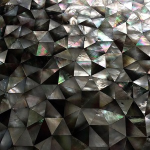 Rombo farfalla nera senza soluzione di continuità madreperla mosaico di conchiglie di <span class=keywords><strong>mare</strong></span> - Product Image 2