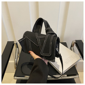 Bolso de Hombro para Mujer con Diseño de <span class=keywords><strong>Patchwork</strong></span>, Bolso de Mano de Mezclilla a la Moda, <span class=keywords><strong>Bolsos</strong></span> de Gran Capacidad, <span class=keywords><strong>Bolsos</strong></span> Tote de Jeans - Product Image 5