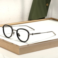 Gafas de Sol de Diseño para Hombre, Montura Grande de Metal Dorado, Ecológicas, de Aro Completo, Doble Puente, Filtro de Luz Azul, Lentes AC Modernas