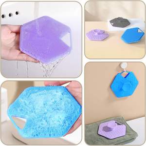 Brosses exfoliantes pour le corps en silicone souple, brosses de douche, brosses nettoyantes pour la peau à tenir à la main - Product Image 6