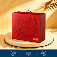 Boîte cadeau en papier personnalisée avec poignée, boîte d'emballage portable pour fruits et aliments, pour cadeau de fête