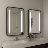 Cermin Pintar LED Bersertifikasi CE ETL Modern dengan Pencahayaan Output Tinggi, Sakelar Sensor Gerak Sentuh, Tahan Air IP44 untuk Kamar Mandi