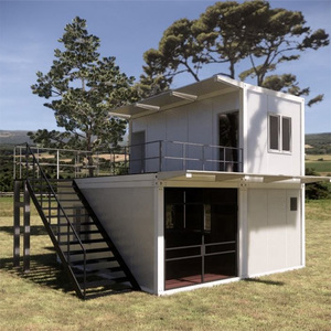 Maisons modulaires en conteneur de luxe personnalisées à bas prix, deux étages avec toilettes, maisons en conteneur à paquet plat à vendre - Product Image 1