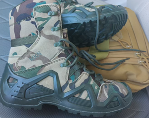 TSB07 MRN MEN outdoor Camo Outdoor Tactical <b>Hiking</b> cow leather Side Zipper High‑Top combat <b>Boots</b> Durable Anti‑Slip Trekking - Product Image 4