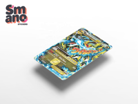 Smano - Adhesivo de PVC Impermeable para Tarjetas de Crédito y Débito, Color Vibrante, Personalizado
