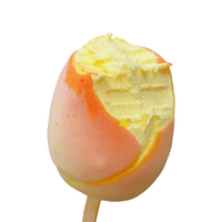 En gros, Glace à la crème en forme de mangue virale, Glace à la crème aux fruits 3D en forme de bâtonnet avec enrobage chocolaté, Glace à la crème au lait premium 75g*12
