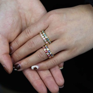 Wholesale Lucky Turkish Evil Type Eye Enamel <strong>Ring</strong> CZ Engagement Colorful Enamel Finger <strong>Rings</strong> <strong>Stack</strong> for Women Wedding Jewelry - Product Image 5