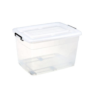 Boîte de rangement en <span class=keywords><strong>plastique</strong></span> transparente Huasu personnalisée de 35 <span class=keywords><strong>L</strong></span>, 50 <span class=keywords><strong>L</strong></span>, <span class=keywords><strong>60</strong></span> litres <span class=keywords><strong>avec</strong></span> <span class=keywords><strong>couvercle</strong></span> - Product Image 5