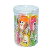 Sucettes personnalisées en gros en forme de pied de personnage de dessin animé, bonbons durs aromatisés aux fruits
