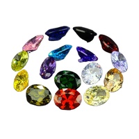 Pierres précieuses polies, colorées, en forme d'œuf, ovales, en zircone cubique synthétique, cabochon, pierres en vrac