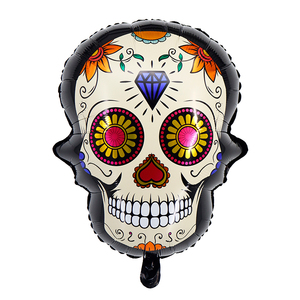 Day of The Dead Balloon <span class=keywords><strong>Halloween</strong></span> Kids Toys decorato per bambini Skull Party Foil Balloon per la decorazione di eventi - Product Image 3