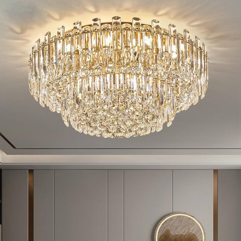 Decoration K9 Crystals Ceiling Light Bedroom Round Crystal Ball Ceiling Lamp for Indoor Home Lighting Chandelier