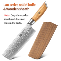 Funda de Madera para Cuchillos de Cocina, Protector de Cuchillas de Madera de Nogal, Funda Profesional para Cuchillos de Chef, Accesorios, Saya de Madera