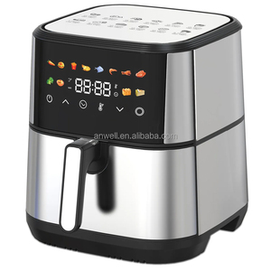 ANWELL Friteuse à air chaud grande capacité en acier inoxydable avec fenêtre de cuisson visible, menu numérique tactile, cuisson saine sans huile - Product Image 3