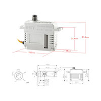 Servo standard KST A15-1810 sans noyau DC HV 20Kgf.cm 0.10sec/60, engrenage en bronze phosphoreux et acier trempé pour avion et bateau RC
