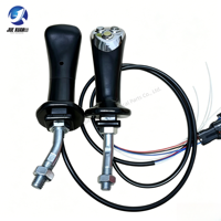 Accessoire de joystick d'excavatrice modifié Juexuan, levier de commande électronique hydraulique à 3 touches, prise triangulaire, pince de préhension pour bois