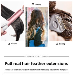 Extensions capillaires invisibles pour femmes, 3 générations, non pliables, en plumes, double trame, <span class=keywords><strong>cheveux</strong></span> Remy naturels, qualité 9A 10A - Product Image 4