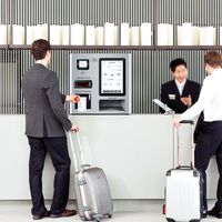 Layar sentuh 10.1 inci Terminal pesanan swalayan mesin penjual mata uang dalam ruangan dan Stan pembayaran