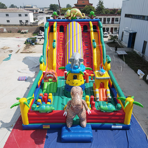 レンタル用インフレータブル遊園地ディノパークインフレータブル楽しい都市恐竜テーマインフレータブル遊園地 - Product Image 1