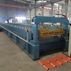 0.3-0.4mm Độ dày màu thép kẽm mái tấm sóng cuộn hình thành máy Trung Quốc - Product Image 2