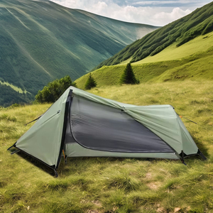 <span class=keywords><strong>Tente</strong></span> <span class=keywords><strong>tunnel</strong></span> étanche portable pour 2 personnes pour le camping en plein air poteaux en fibre de verre en aluminium coupe-vent en tissu de <span class=keywords><strong>coton</strong></span> - Product Image 1