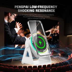 Speaker lampu warna RGB 2026, Sensor pintar nirkabel 3 in 1 multifungsi dengan dudukan ponsel berputar 360 derajat - Product Image 3