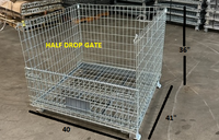 Conteneur de transport pliable en métal à mailles métalliques économique avec capacité de 1000 kg, roues de 4 à 6 pouces, personnalisable