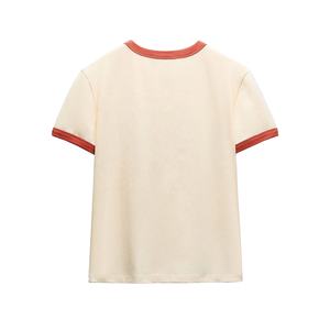 T-shirt col rond rouge confortable 300 Gsm T-shirt surdimensionné Design personnalisé T-shirt pour enfants - Product Image 2