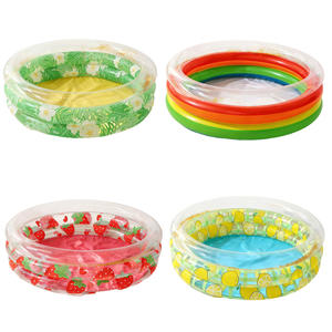 Piscina Inflable Redonda para Niños, Diseño de Fresa, Material de PVC, Piscina de Juego para Exteriores con Manguera de Llenado - Product Image 3