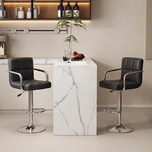 Chaise de bar ergonomique pour îlot de cuisine, tabourets modernes pour comptoir de petit-déjeuner, chaise haute pivotante et réglable pour café - Product Image 6