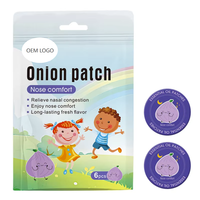 Patchs à l'oignon et aux huiles essentielles, lot de 6 sachets, patchs pour soulager la congestion nasale pour bébés et enfants, soins quotidiens