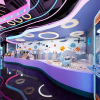 Étagère de présentation pour boîtes mystères et étagère en acrylique avec éclairage LED |   Conception d'intérieur de boutique de jouets pop tout-en-un pour la rénovation de magasin d'anime