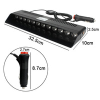 12 LED Superhelle Wasserdichte Stroboskop-Leuchte Rot Blau Weiß Gelb Saugnapf-Warnleuchte für 12V/24V Auto Offroad Neu