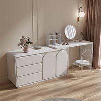 Ensemble de commodes modernes pour chambre à coucher Table de maquillage Coiffeuse Commodes de coiffeuse Bureau en forme de L Mobilier de bureau Mobilier commercial