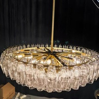 Lustre moderne de luxe personnalisé pour villa, salon, salle à manger, chambre à coucher, luminaire suspendu en verre, éclairage décoratif