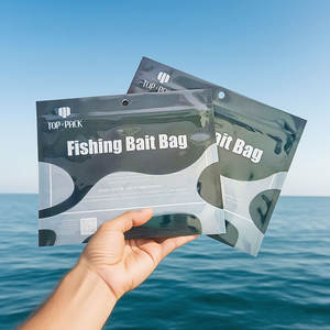 Stampa personalizzata a prova di umidità e incisione con chiusura a chiusura con esca Wrorm borsa per esche da pesca - Product Image 1