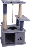 Vente en gros de tour d'arbre de cadre d'escalade de chat pour le condo à plusieurs niveaux de chat de peluche d'intérieur avec des griffoirs perchoirs de grotte de hamac revente
