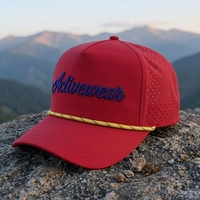 Gorra de Béisbol Deportiva Impermeable Personalizada de 5 Paneles con Perforaciones Láser y Logotipo Bordado en 3D para Venta al Por Mayor