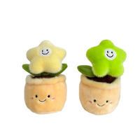 Peluche Mignonne Plante en Pot Styles Assortis Fleur Souriante Bambou Bonsaï Arbre Poupée en Peluche Douce et Moelleuse pour Magasin de Cadeaux