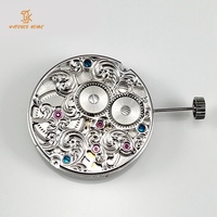 Fabricant de mouvements de montres squelette personnalisés, de haute précision, automatiques, mécaniques, avec tourbillon central et décorations gravées