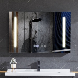 Armoire de salle de bain murale OEM étanche avec écran tactile, anti-buée, anti-rouille, 3 portes, avec étagères réglables pour coiffeuse - Product Image 1