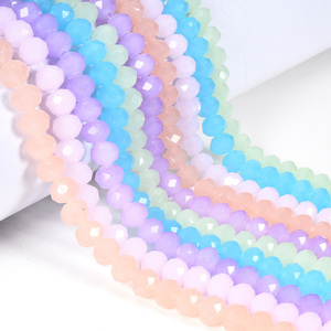 Oleeya hạt mặt lấp lánh số lượng lớn rondelle bicone hạt pha lê AB hạt thủy tinh lỏng lẻo với lỗ cho tự làm đồ trang sức vòng cổ làm - Product Image 3