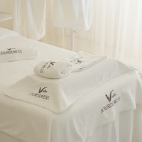 Serviettes d'esthéticienne pour soins du visage Enveloppement du visage Chiffon doux pour le visage avec design fendu Serviettes de spa pour le massage à la vapeur du visage a