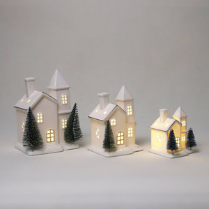 <span class=keywords><strong>Casa</strong></span> de pueblo nevado, <span class=keywords><strong>casa</strong></span> de porcelana con batería clásica, iluminación - Product Image 4