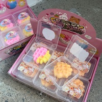 Jouet à presser croustillant en forme de macarons et chocolats simulés, bonbons arc-en-ciel, jouet anti-stress, emballage en boîte, pour les 14 ans et plus