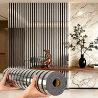 Stiker Dinding Dapur 3D Grid Metal Grille PVC Cermin Reflektif Wallpaper Vinyl Tekstur Latar Belakang Perekat Sendiri