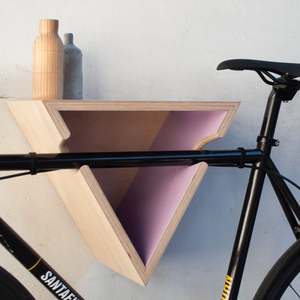 Perchero de madera montado en la pared para bicicleta, nuevo diseño personalizado, para interior - Product Image 2
