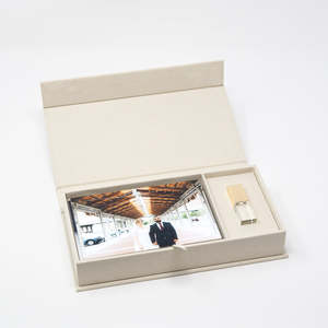 Caja de Fotos de Lino Color Crema, Beige y Negro, Lista <span class=keywords><strong>para</strong></span> Enviar, Regalo <span class=keywords><strong>para</strong></span> Fotógrafos, Álbum de Fotos 4x6 5x7, Caja <span class=keywords><strong>para</strong></span> Guardar Memorias USB de Cristal - Product Image 6